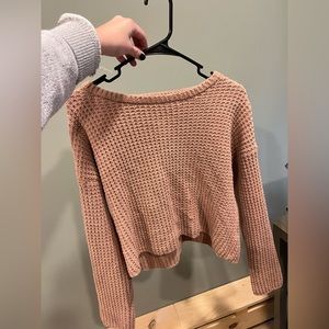 Fuzzy pink sweater